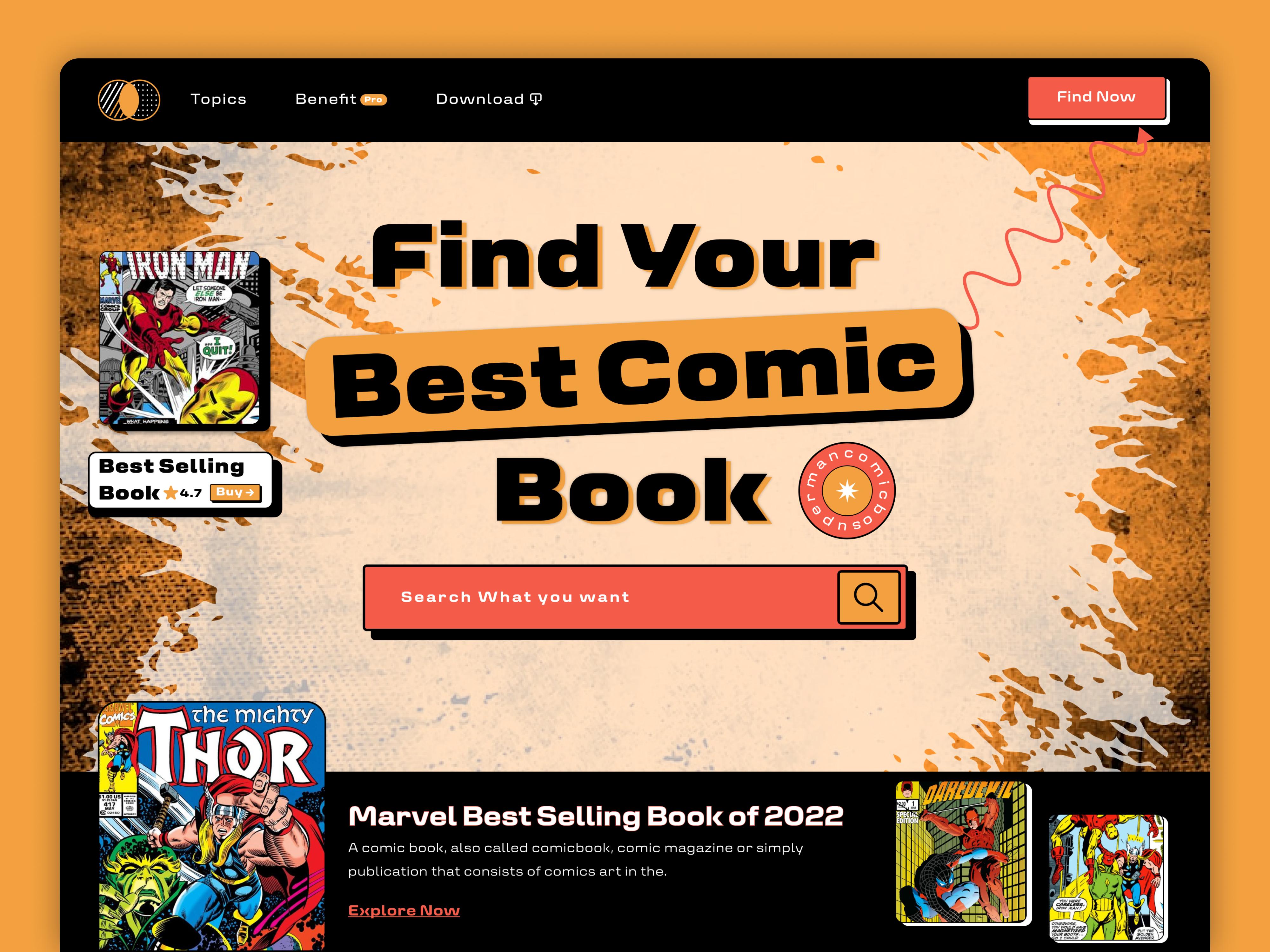 Example of Comic Book Headshot design