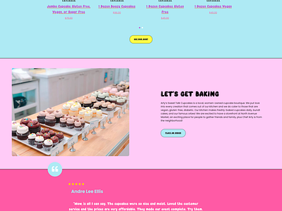 Arty's Sweet Talk Cupcakes bakery bakery website best bakery website design branding cake websites colorful website cupcake boutique cupcake website cupcake website design cupcakes denton cupcakes in glendale cupcakes pasadena dessert website dots cupcakes feminine web design feminine website design modern bakery website soho cupcakes squarespace design web design