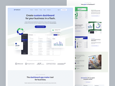 Flashboard - No-code dashboard app building platform website app clean component dashboard design hero landing page minimalist no code simple ui web webdesign website white whitespace