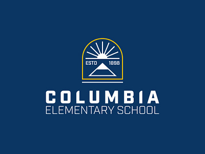 Columbia Elementary School Logo Concepts adobe illustrator badge design elementary logo mountain school shield sun