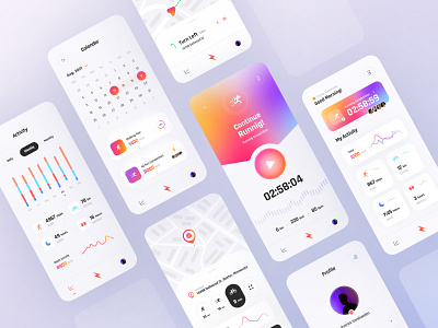 My Tracker - Activity Tracker App activity tracker app app design application calendar challenge competition fitness fitness tracker habit health tracker map mobile productivity profile running tracker ui user interface workout