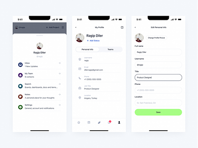 Settings Page: Leafboard - Mobile Task Management App for iOS account settings app ui ios app mobile mobile app mobile application mobile ui profile page project management settings settings page settings ui task management task management app user profile