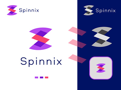 Spinnix Logo Design brand branding business logo company logo logo design mark s s branding s letter design s letter logo s logo s logo branding s logo mark s mark s spin s spinning sign spin logo design spinning logo symbol