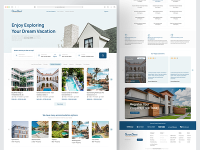 Owner Direct - Booking Landing Pge booking destination explore holiday homepage homestay hotel booking landing landing page proprerty reservation resort travel agency trip vacation web web design webdesign website website design