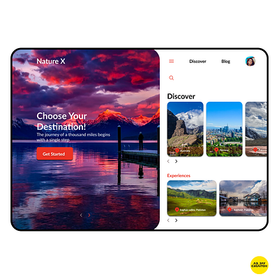 Nature X adobexd design figma figmadesign frontenddesign graphic design landingpage ui uidesign uidesigners uiux uiuxdesign webdesign website design website ui design websitelandingpage