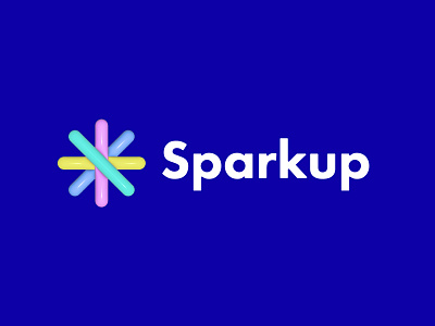 sparkup logo design 3d logo brand identity branding celebrity famous colorful for sale glossy identity logo logos mark minimal path render spark star tech technology up visual identity vivd