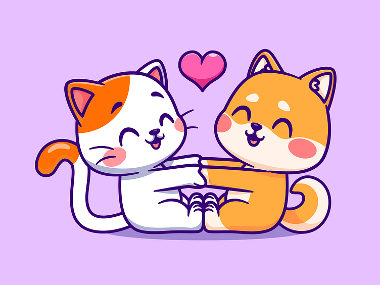 Friends Together🐱🐶🐼🐻 by catalyst on Dribbble