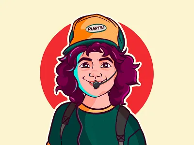 Stranger things 4 - Dustin Henderson Illustration art eleven