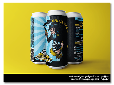 End is the Beginning Beer Label Illustration & Layout art beer label branding design graphic design illustration vector