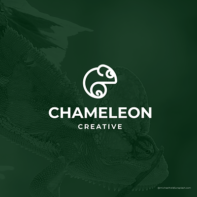 Chameleon Logo animal logo brand branding chameleon chameleon logo design graphic design illustration line logo logo logo designer reka studio vector