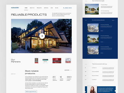 AQ builders web design construction webdesign design exploration figma productweb ui website