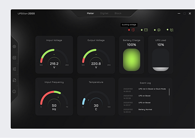 UPSilon 2000 Main Interface application dashboard figma interface redesign software ui ux