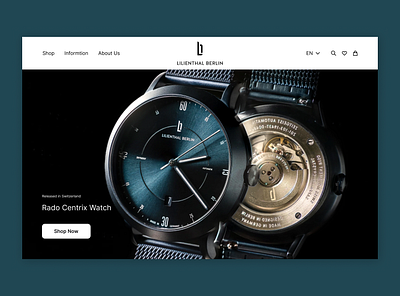 Watch Store Concept clock design desktop expensive landing landing page logo minimal shop store style time typography ui ux watch web web site