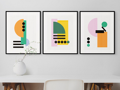Abstract Geometric Prints abstract adobe artwork design fine art geometric giclee print graphic design illustration print vectorillustration