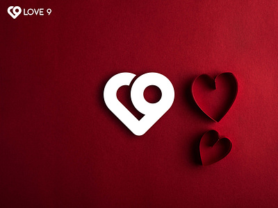 Love Logo 9 branding creativelogo heart icon logo love love9 modernlogo