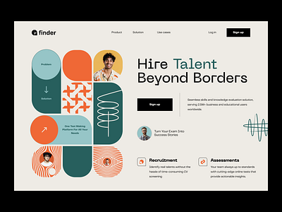 Talent Hire Web Header deisgner freelance freelancer global header hire hire online hiring platform hr landing page orix remote sajon talent web web design web page web3 webdesign website