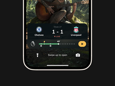 Live Activities iOS 16 app app design component football interface ios ios 16 live activities mobile soccer sports ui ui component ux widget