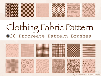 Clothing Fabric Pattern Procreate Brush brush bundle brushes brushset character design clothing design digital art digital artist graphic design illustration pattern procreate textile texture