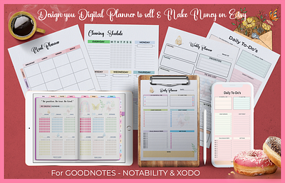 Undated Digital Planner for Goodnotes custom digital planner custom planner day designer day planner design a planner design planner digital planner digital planner template kit editable goodnotes notability