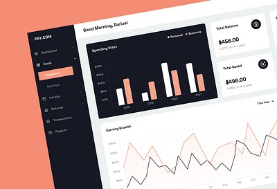 Personal Payment - Dashboard add bank analytics app colour credit card dashboard finance graphic design income money payment payment app transactions ui ui design ux web ui website