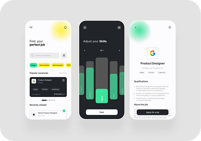 Job Finder App app app design find job job finder mobile design ui ui design ux ux design