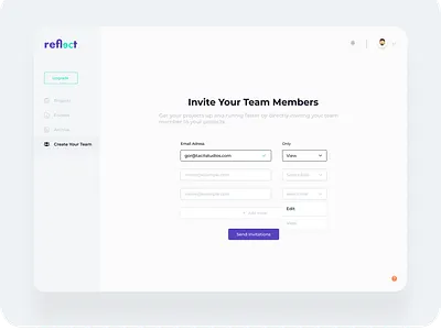 Invite Team Members dashboard dashboard design design invite invite team members team ui ui design ux ux design