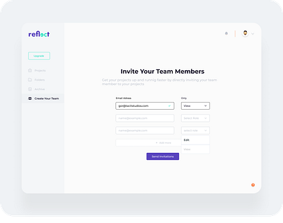 Invite Team Members dashboard dashboard design design invite invite team members team ui ui design ux ux design