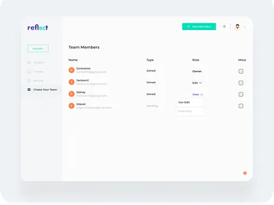 Invite Team Members add members dashboard dashboard design invite invite team members team ui ui design ux ux design