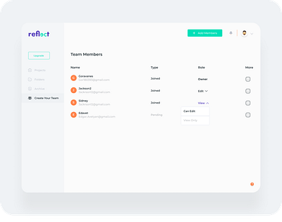 Invite Team Members add members dashboard dashboard design invite invite team members team ui ui design ux ux design