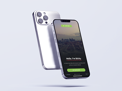 Sticky Mobile | Multipurpose Mobile Kit & PWA - Dark Mode android app app design app ui daily ui dark dark app dark interface dark mode dark ui design ios iphone mobile multipurpose pwa sidebar ui web app web app design