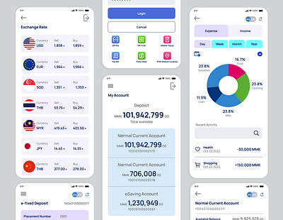 UI app Design (Light Mode) design ui ux