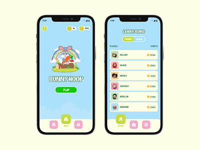 Bunnyhoop a new game concept app app design branding design game game app game design graphic design illustration ui ux vector