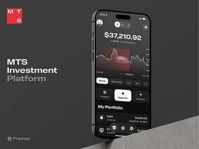 MTS Investment Platform / Concept app design design financial investment mobile app stock ui