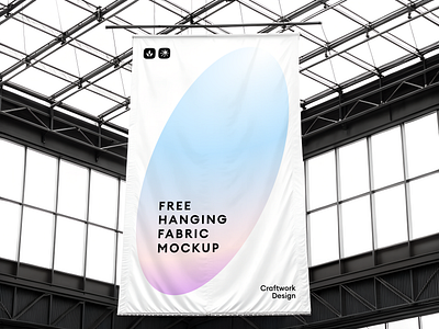 New Free Mockup banner craftwork fabric free freebie hanging mockup mockups outdoor