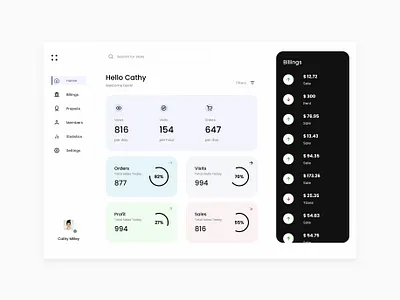 Online Shop Assistant Dashboard Design Inspiration billing billing design creative dashboard dashboard design dashboard ui design inspiration desktop app desktop dashboard financial app design inspiration minimal pastelle colors ui design ui design inspiration user dashboard web app widgets widgets design