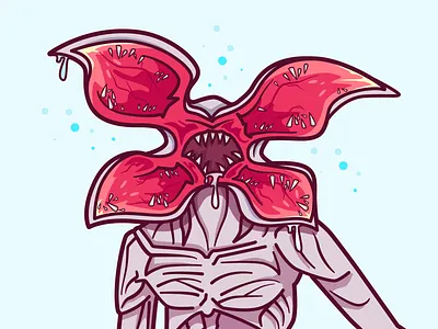 Demogorgon Stranger Things branding demogorgon design dustin icon design illustration minimal netflix stranger things stranger things season 4 vecna vector