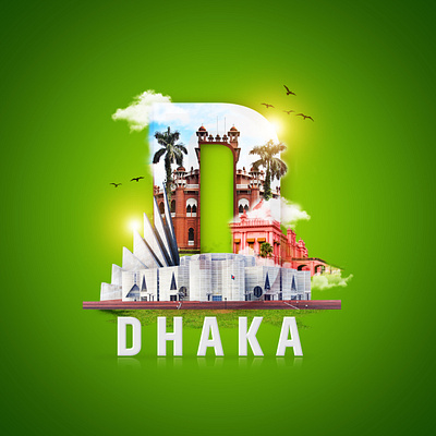 Dhaka City a city manipulation art city creative art dhaka graphic design manipulation photoshop