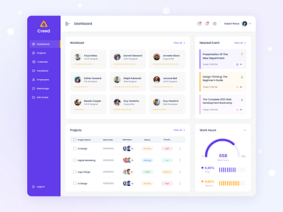 Creed - Project Management Dashboard