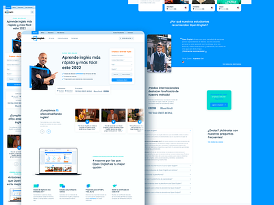 OpenEnglish Website Redesign Concept 2022 clean concept design figma flat icon minimal photoshop responsive simple ui web web design website