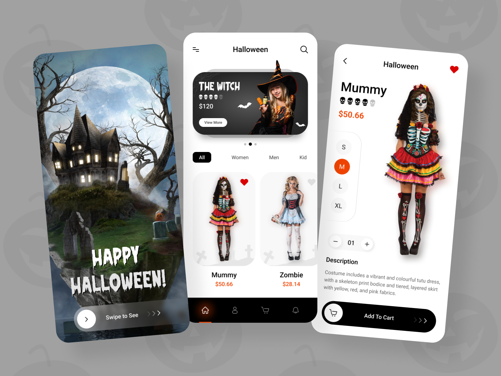 Halloween Store App UI Design by MQoS UI/UX for MultiQoS on Dribbble
