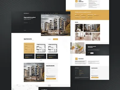 Real estate landing page agency apartments concept condo dark design design development gallery home house landing page minimalist presentation property real estate realtor rent sale webdesign website
