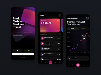 Bank Application Concept UI Design app bank crypto ios mobile transaction ui ux