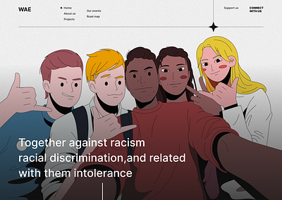 Social Media landing page banners campaign facebook instagram integration landing page minimal network racism social ads social media ui design unity ux