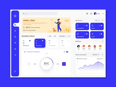 Smart Home Dashboard UI Concept. basketball dashboard design dribble dribbleartist smarthome ui uiux