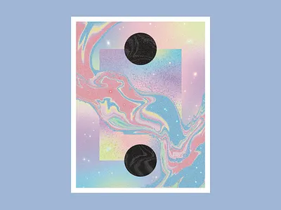 Retro Space 8 astronomy bubble gum pink vaporwave very peri worm hole