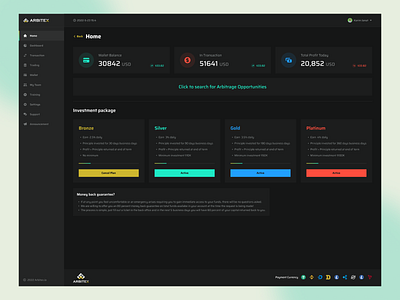 Arbitex.io - Crypto Dashboard binance bitcoin blockchain crypto cryptocurrency currency dashboard exchange finance investment platform trade trading uiux web app web application web application design web platform