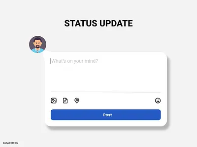 Daily UI #081 - Status Update 81 app app mobile daily ui dailyui design status update ui update web design