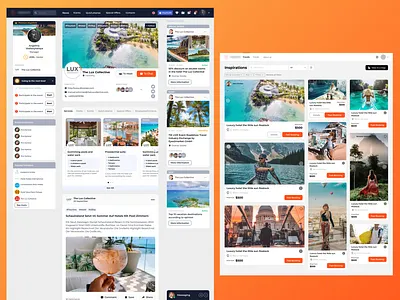 Social networks B2B for the tourism industry design uiux