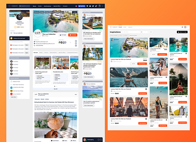 Social networks B2B for the tourism industry design uiux