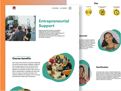UI/Web Design | Impact Hub's Teachable pages design design strategy design system graphic design illustration layout design product design typography ui user interface ux ux design uxui visual design web design